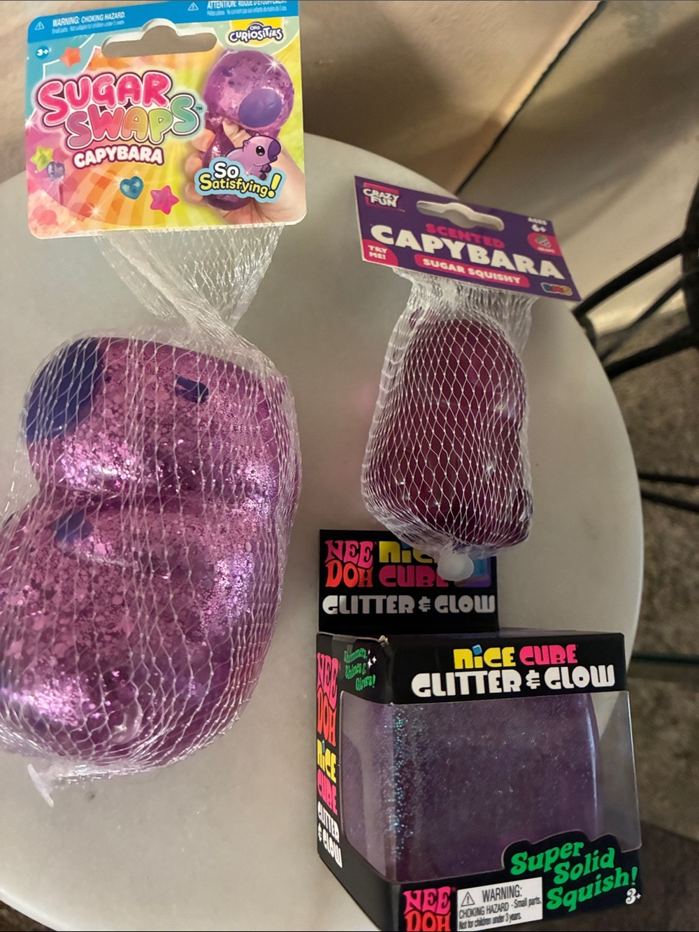 Sugar Swaps Capybara & Scented Capybara  X Needoh Glitter & GlowPurple